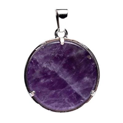 Pendentif amethyste fleur de vie