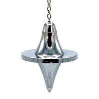 Pendule toupie argente