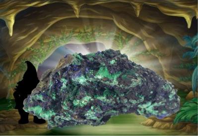 201g azurite malachite brute