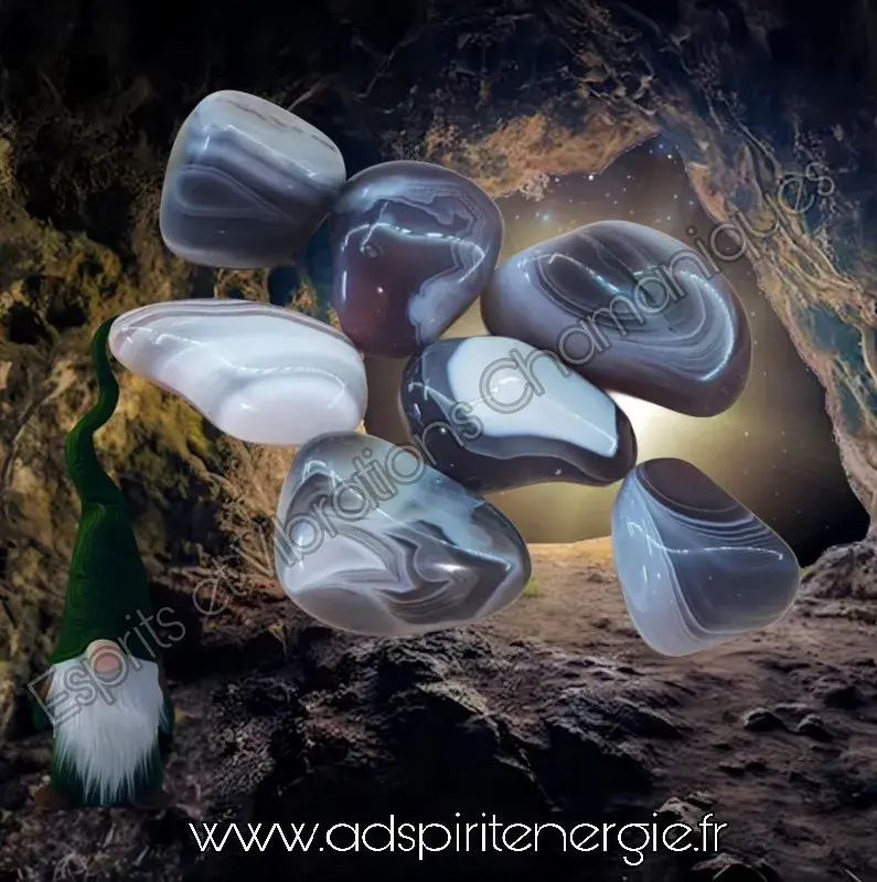 Agate de botswana roule