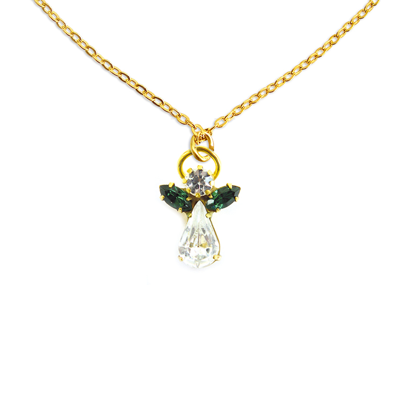 Ange de cristal mai emeraude