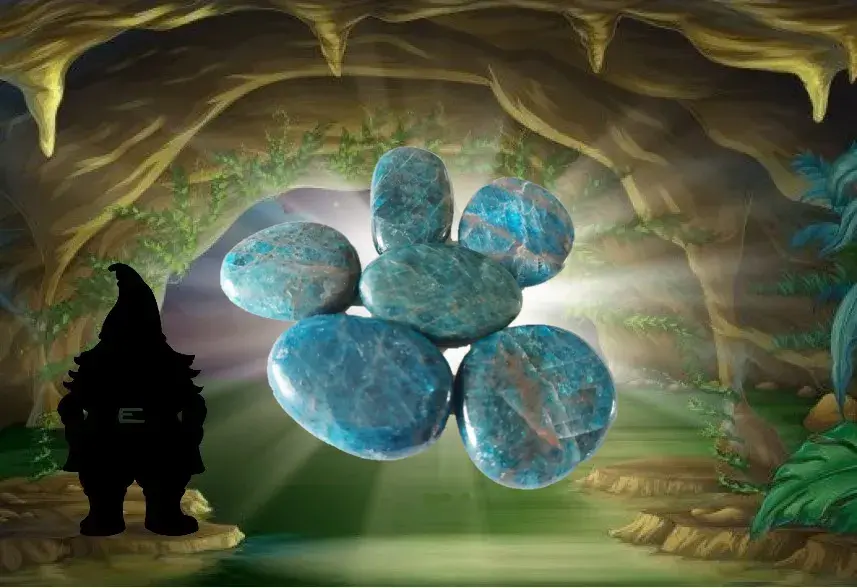 Apatite bleue galet plat resultat