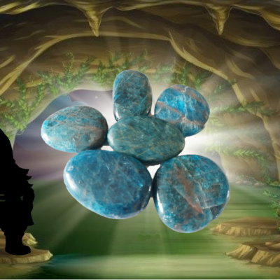 Apatite bleue galet plat
