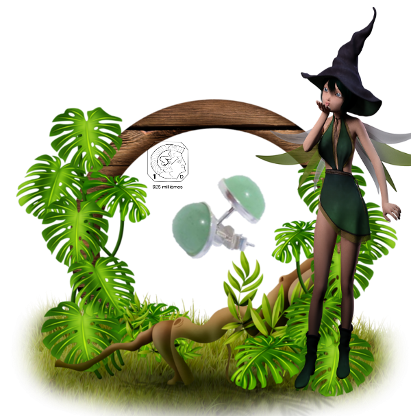 Bo aventurine argent