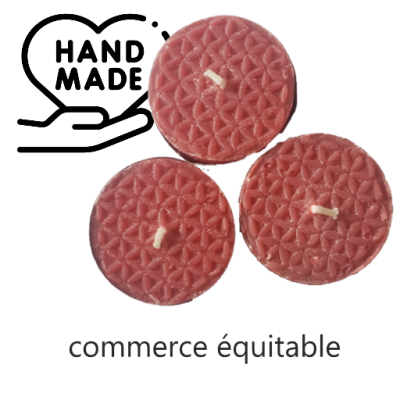 Bougies chauffe plat rose