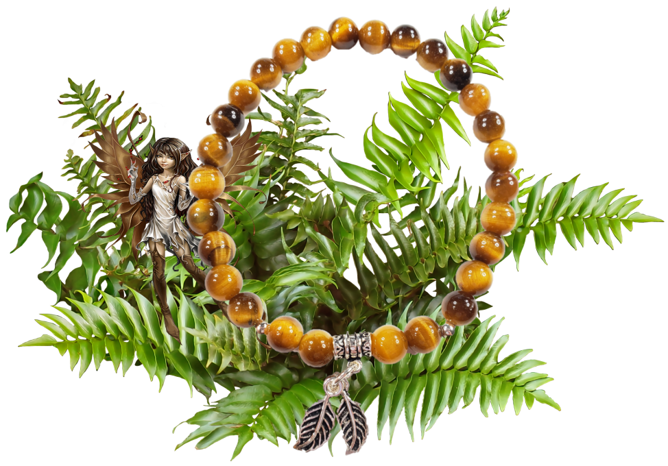 Brac oeil de tigre feuille argent