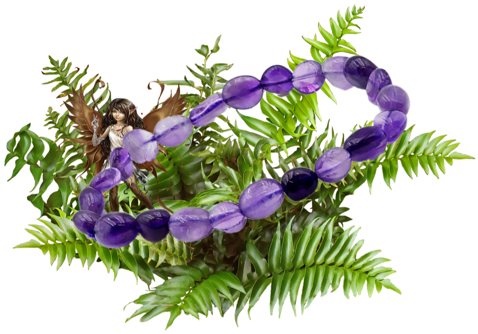 Brace pierre roulee amethyste