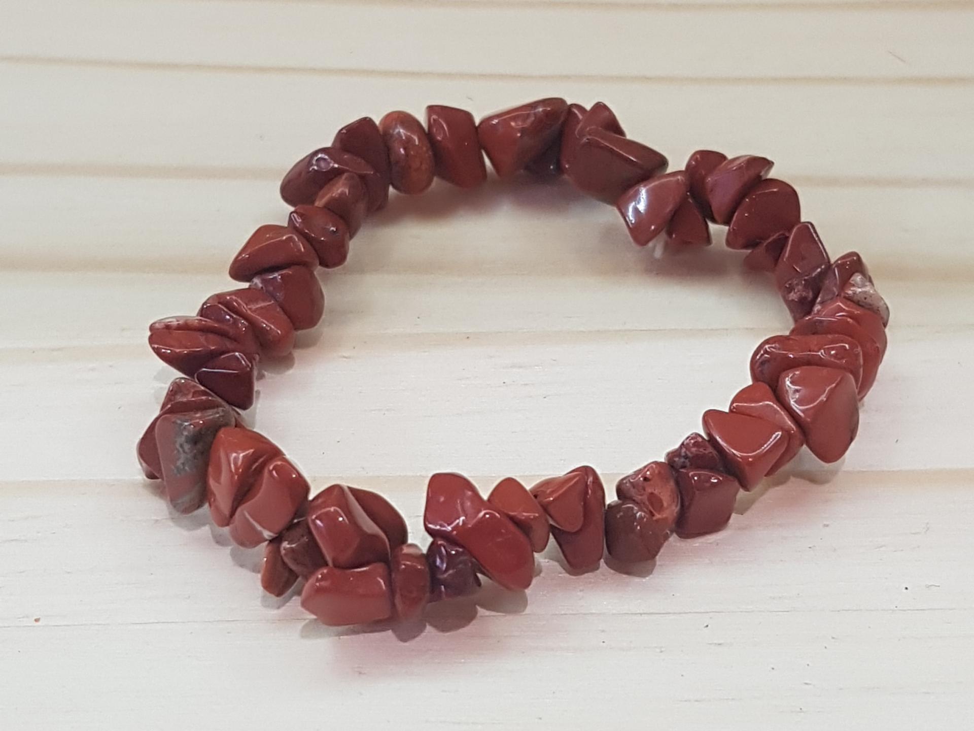 Bracelet baroque jaspe rouge