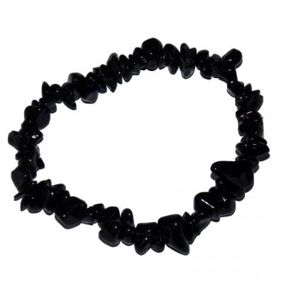 Bracelet baroque obsidienne noire