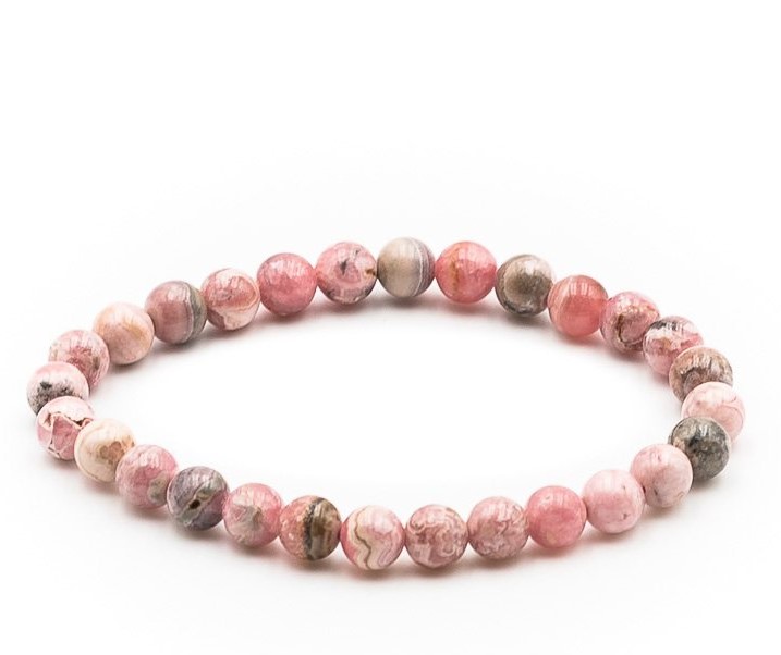 Bracelet boule 06mm rhodochrosite argentine 1
