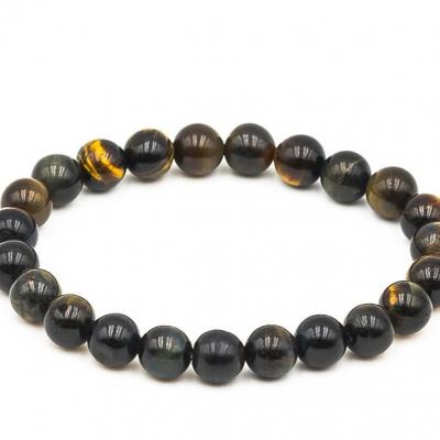 Bracelet boule 08mm oeil de faucon qab 1