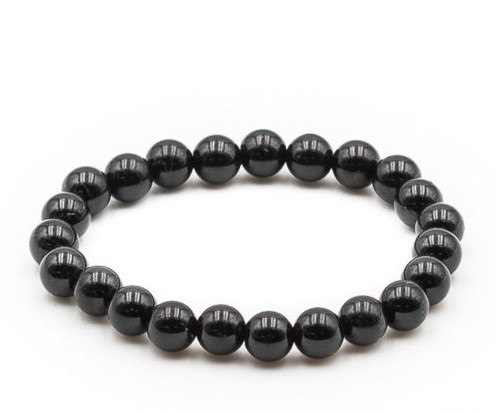 Bracelet boule 08mm tourmaline noire 1 500x500
