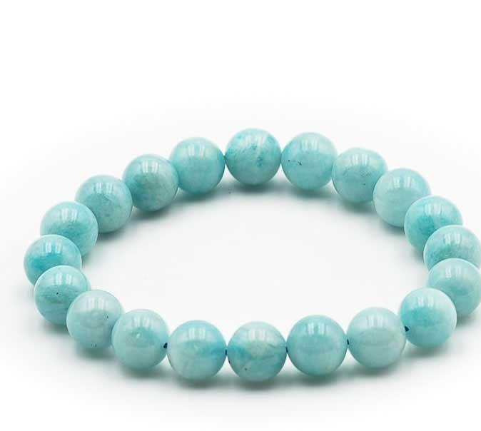 Bracelet boule 10mm amazonite 1