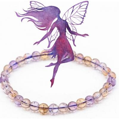 Bracelet boule 6mm ametrine 1