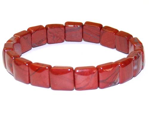 Bracelet carre jaspe rouge