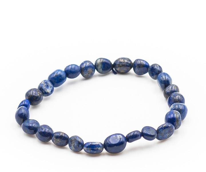 Bracelet pierre roulee lapis lazuli 1