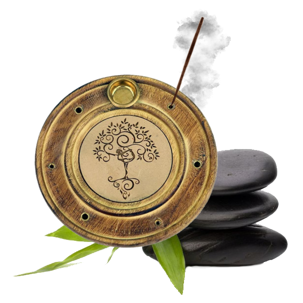 Brule encens bois rond arbre de vie