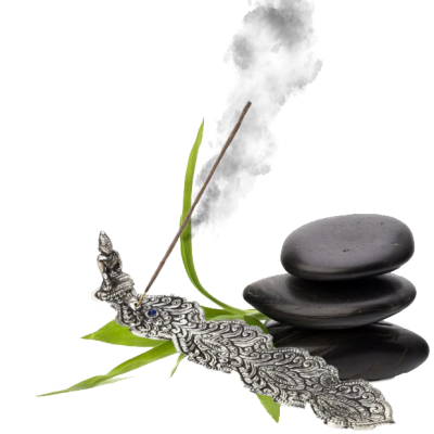 Brule encens bouddha argent