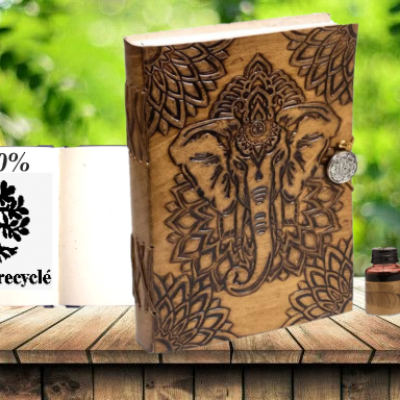 Carnet cuir elephant