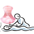 Champignon massage quartz rose