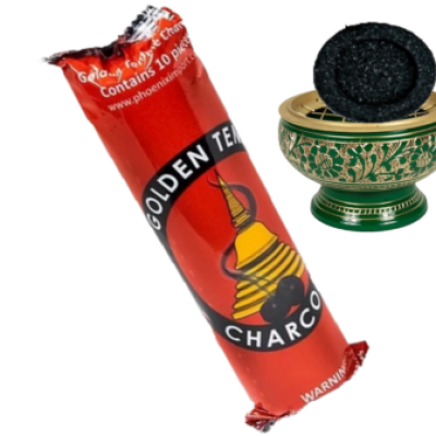 Charbon pour encens en grains - 10 tablettes