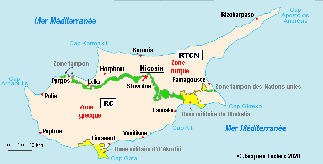 Chypre map geo