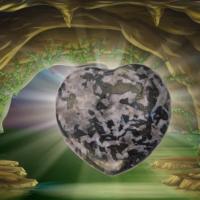 Coeur gabbro 7 cm