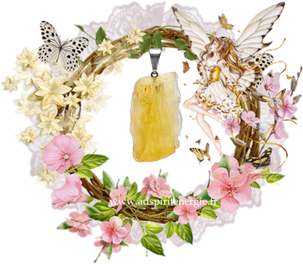 Fluorite jaune pend brute