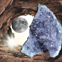 Geode amethyste 442g
