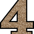 Glitter number png free download
