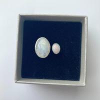 Bague opale pierre de lune sur argent