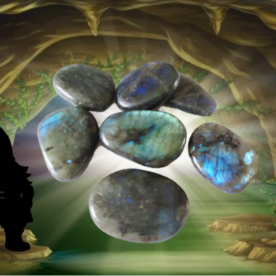 Labradorite galet plat