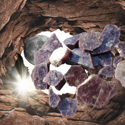 Lepidolite brute