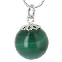 Pend perle malachite