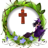 Pendentif croix ambre