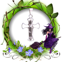 Pendentif croix avec pointe cr