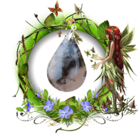 Pendentif goutte merlinite