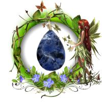 Pendentif goutte sodalite