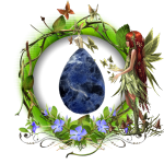 Pendentif goutte sodalite