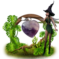Pendentif mini coeur amethyste