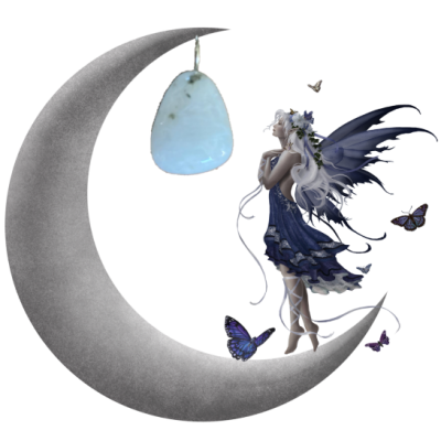 Pendentif pierre de lune roulee