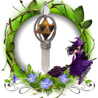 Pendentif pointe merkaba oeil de tigre