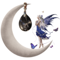 Pendentig goutte gabro argent