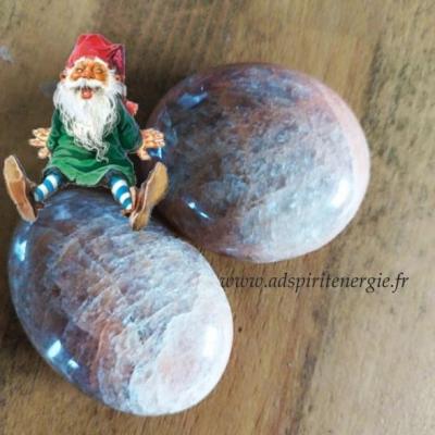 Pierre lune orange galet