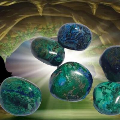 Pierre roulee azurite malachite