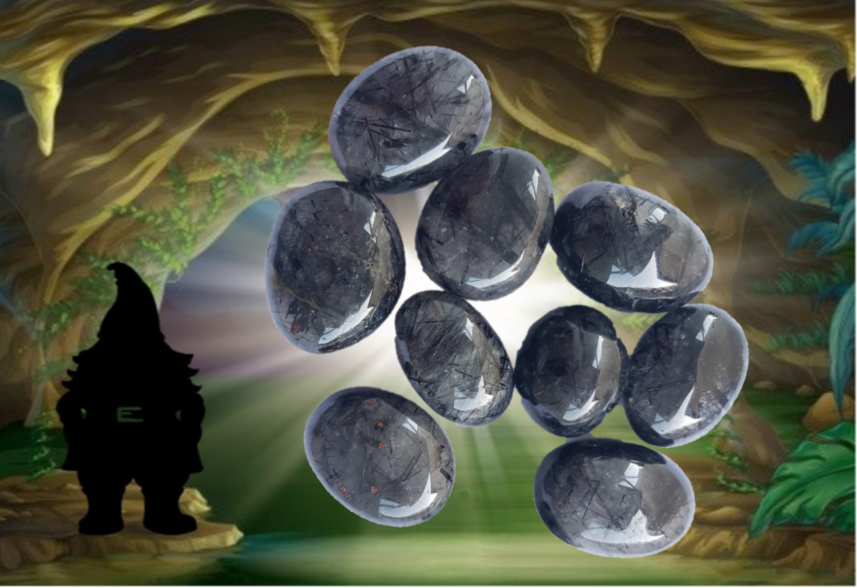 Pierre roulee quartz tourmaline