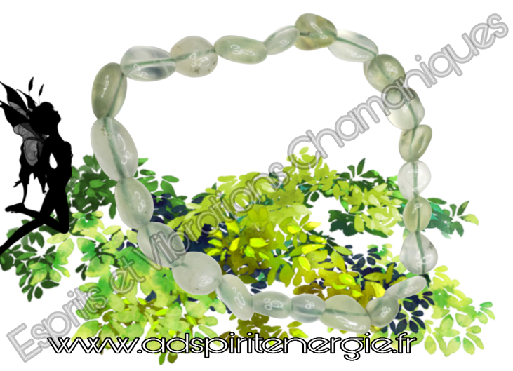 Prehnite bracelet pierres roulees qualite a