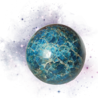 Sphere apatite bleue grosse