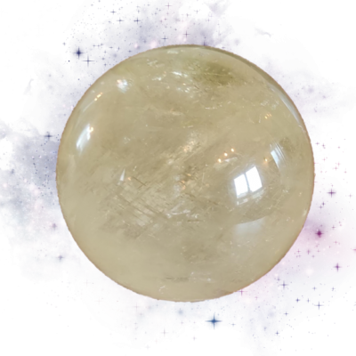 Sphere calcite optique jaune 