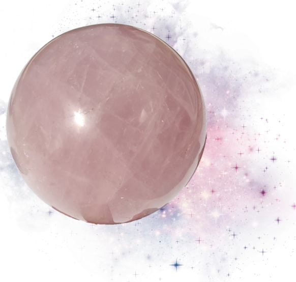 Sphere quartz rose 1 2kg